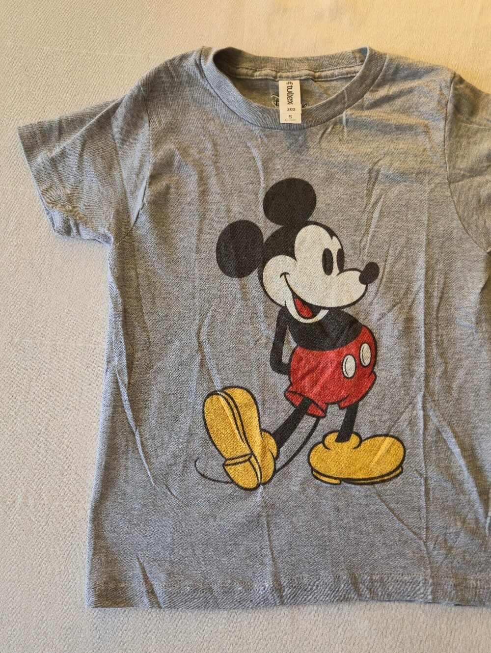 Tultex Gray Mickey Mouse Graphic T-Shirt Size Small New